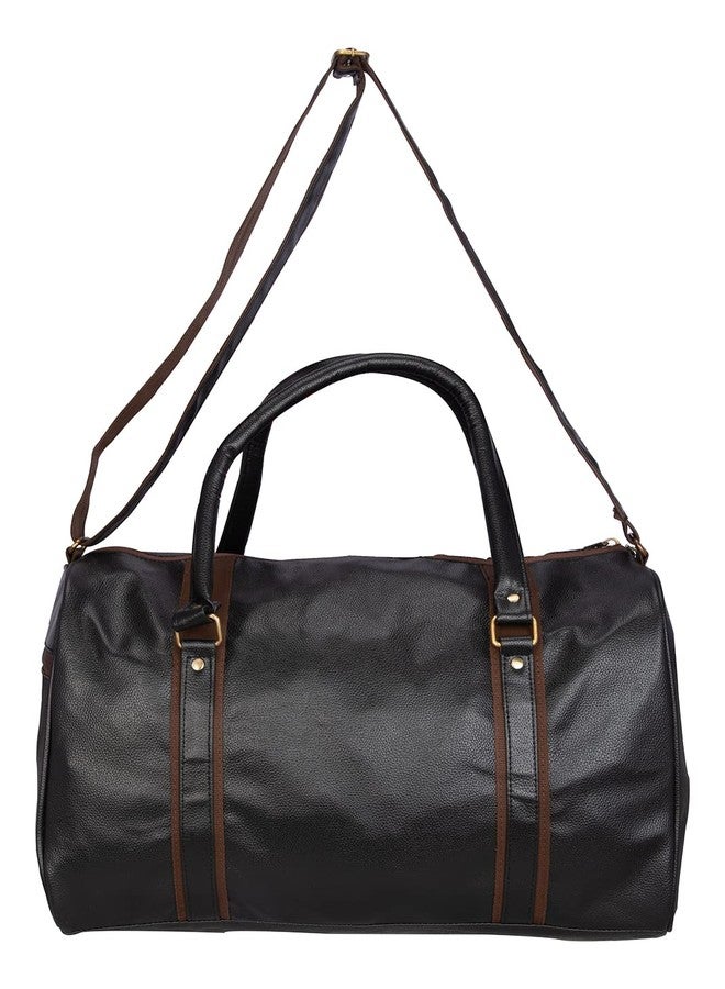 COSMUS Cabin size Duffle bag - Cosmus Sailor PU 30 Litre Stylish duffle bag (BLACK) - Image 4
